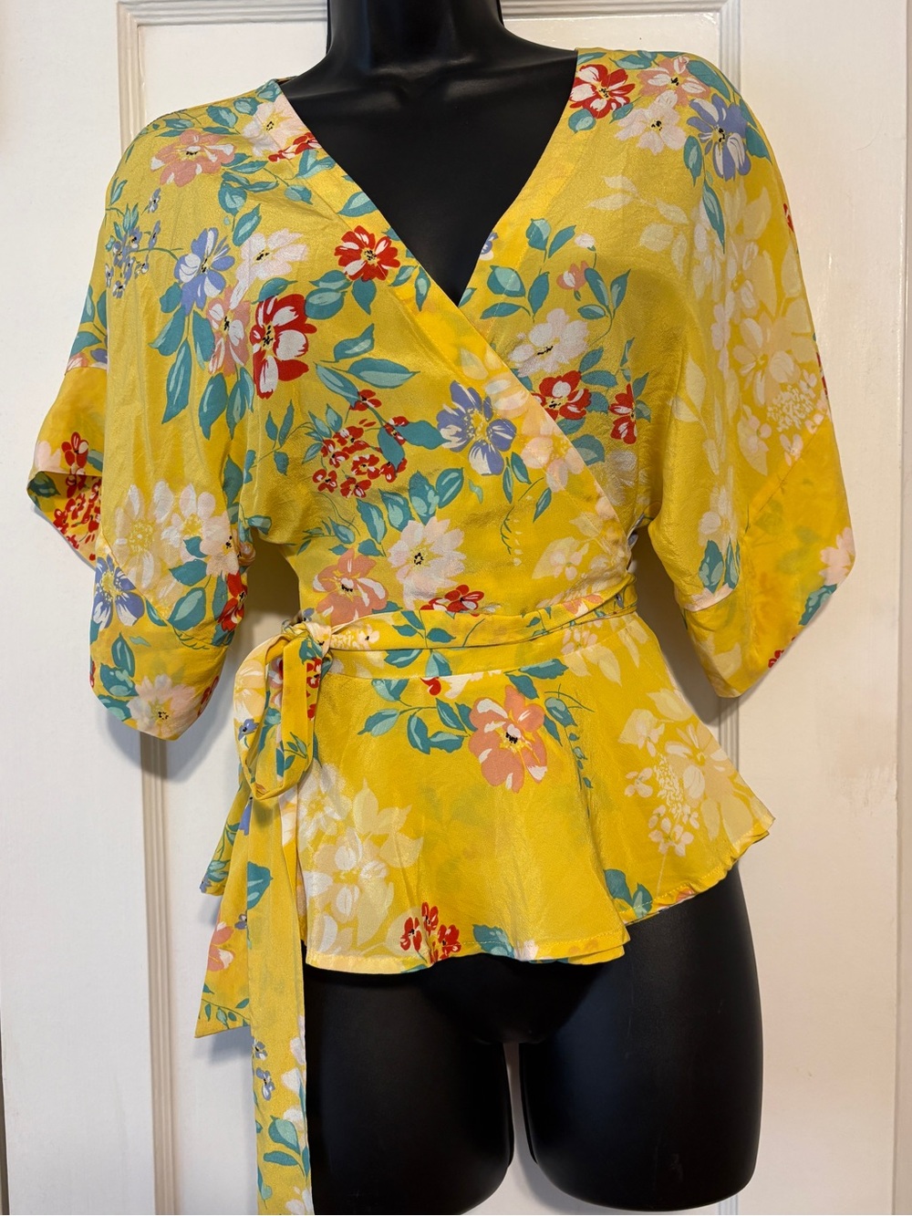 Yumi Kim Yellow Wrap Top